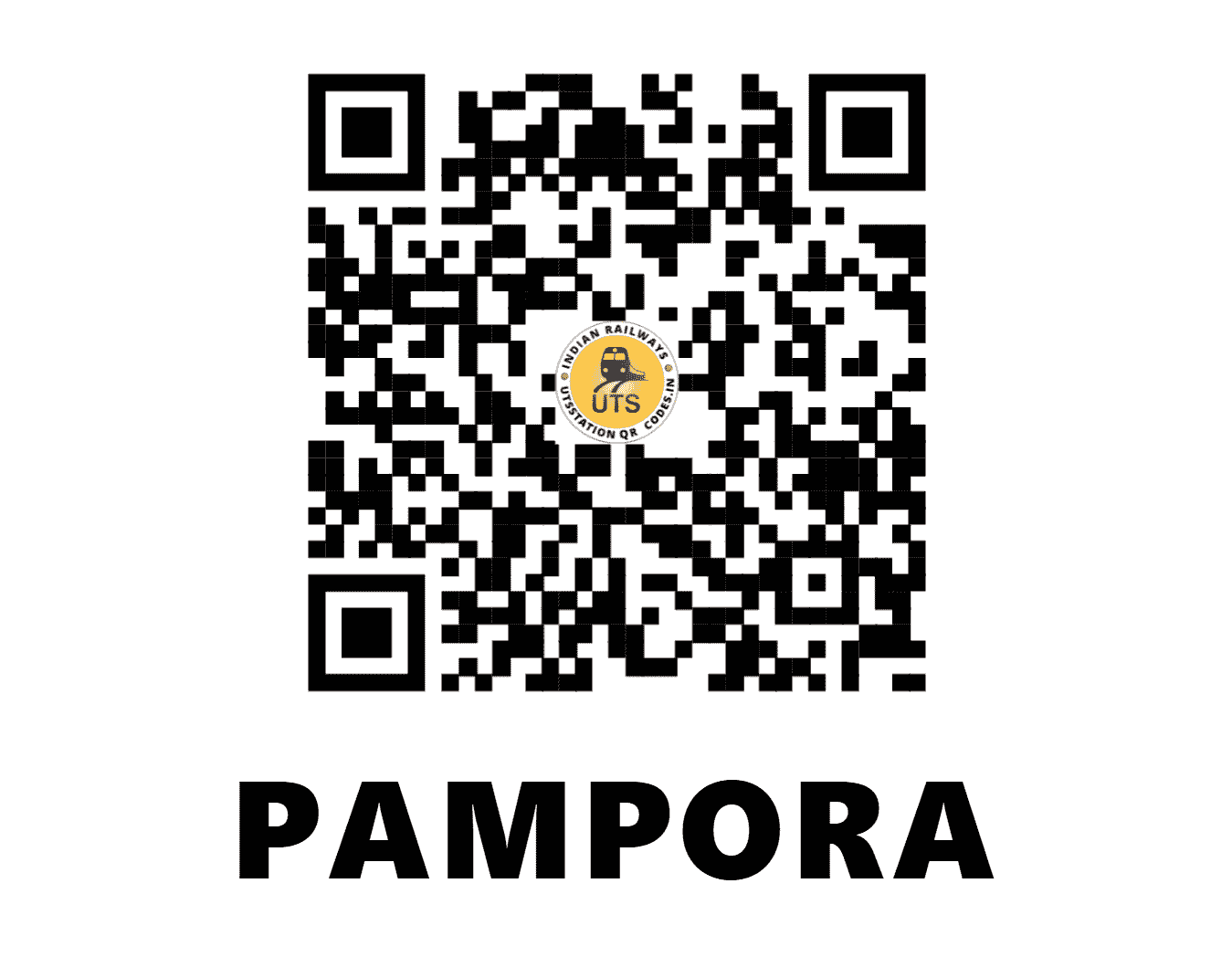 UTS QR Code for PAMPORA - PMPE (NR - JAMMU AND KASHMIR)